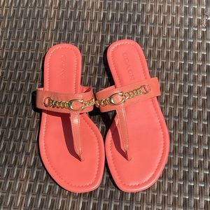 Coach leather sandals